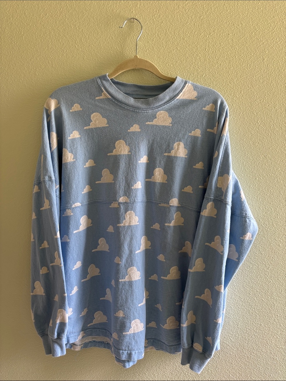 Toy Story Spirit Jersey Blue Sky Clouds Medium - Puff Ink Perfect